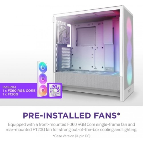 ΚΟΥΤΙ ΗΛΕΚΤΡΟΝΙΚΟΣ ΥΠΟΛΟΓΙΣΤΗΣ NZXT H5 FlOW RGB CC-H52FW-R1 WHITE